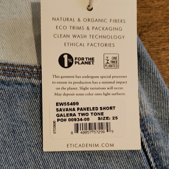 Etica Denim Blue Women's Shorts - Picture 2 of 8